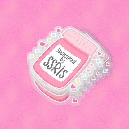 SSRIs 2.5'' Vinyl Sticker –  (Glitter/Holographic or Glossy)