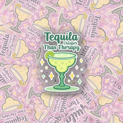Tequila Therapy 2.5'' Vinyl Sticker –  (Glitter/Holographic or Glossy)
