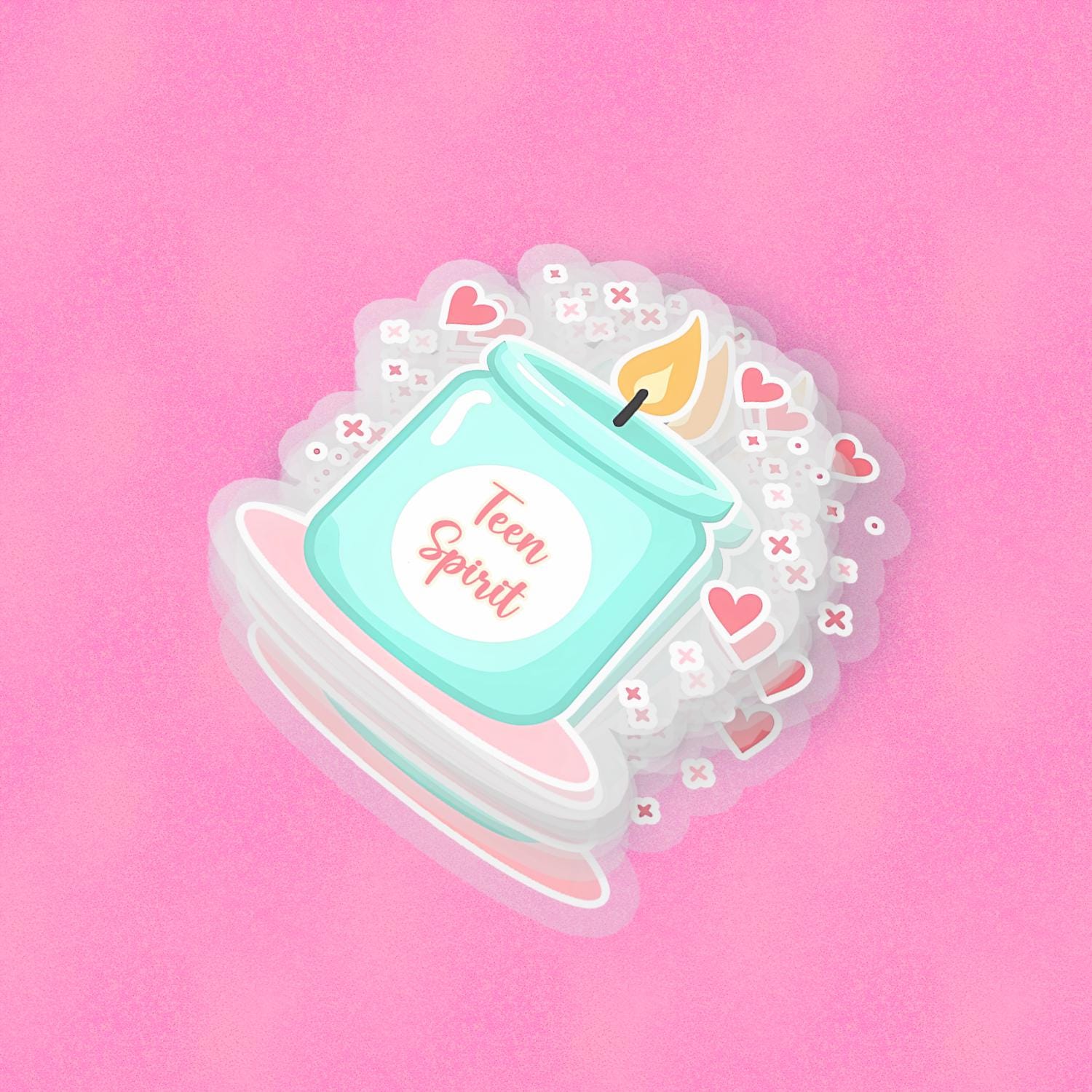 Smells Like Teen Spirit 2.5'' Vinyl Sticker – (Glitter/Holographic or Glossy)