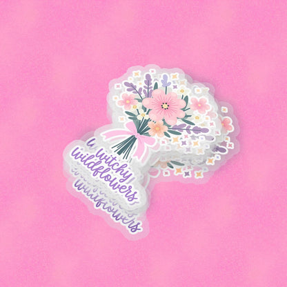 Witchy Wildflowers 2.5'' Vinyl Sticker –  (Glitter/Holographic or Glossy)