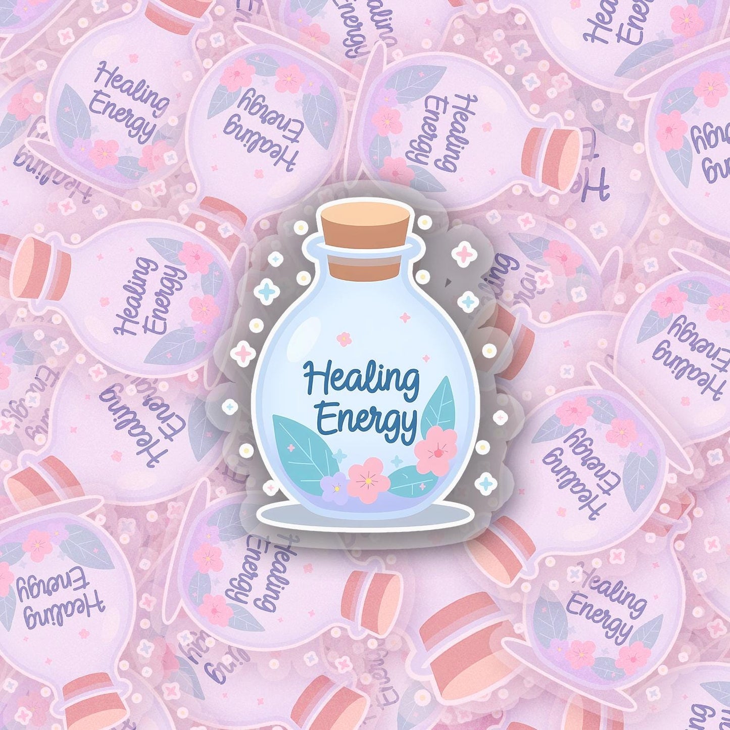 Healing Energy 2.5'' Vinyl Sticker –  (Glitter/Holographic or Glossy)