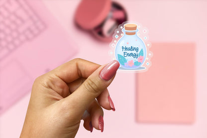Healing Energy 2.5'' Vinyl Sticker –  (Glitter/Holographic or Glossy)