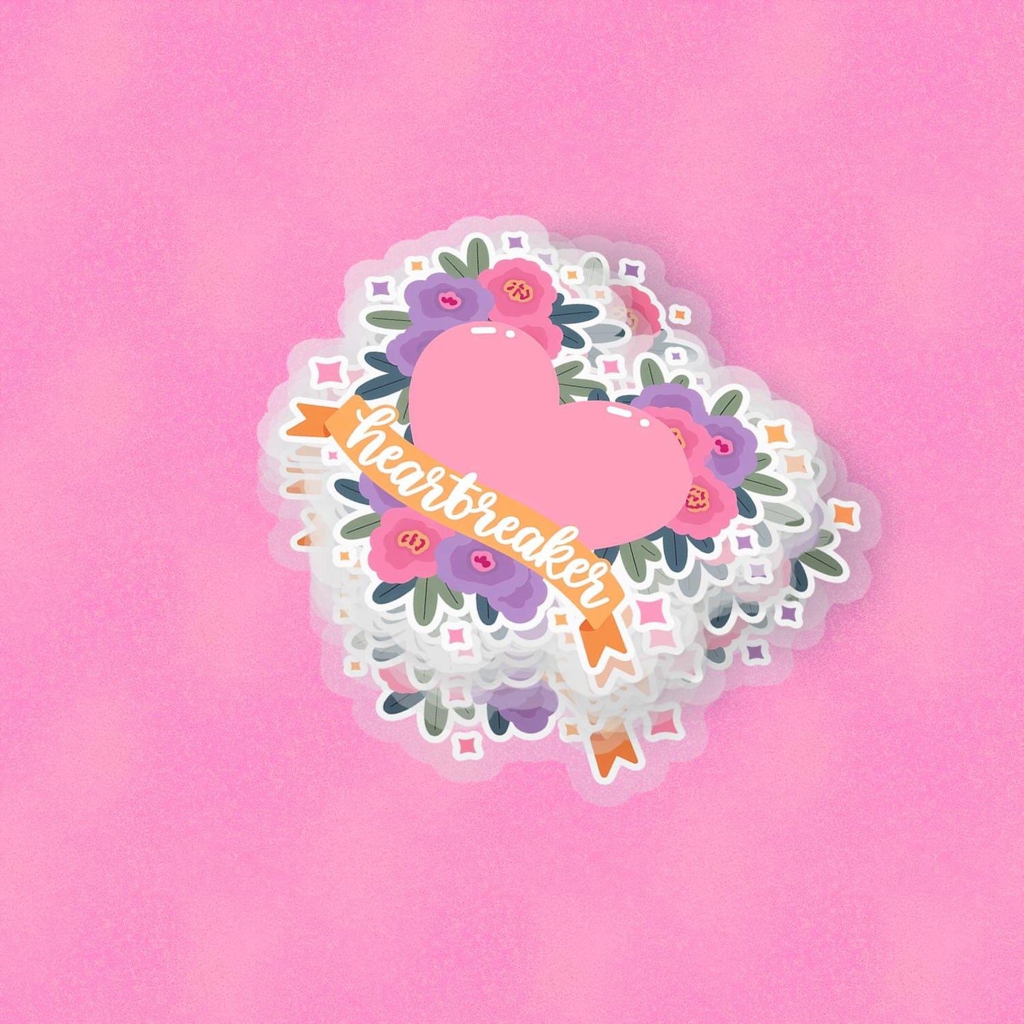 Heartbreaker 2.5'' Vinyl Sticker – (Glitter/Holographic or Glossy)