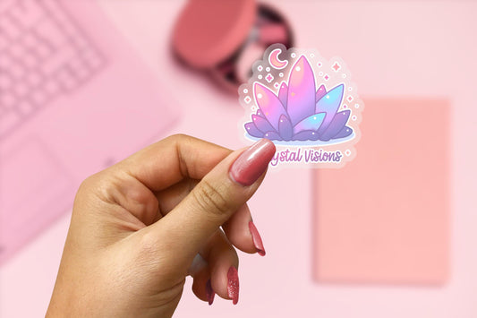 Crystal Visions 2.5'' Vinyl Sticker –  (Glitter/Holographic or Glossy)