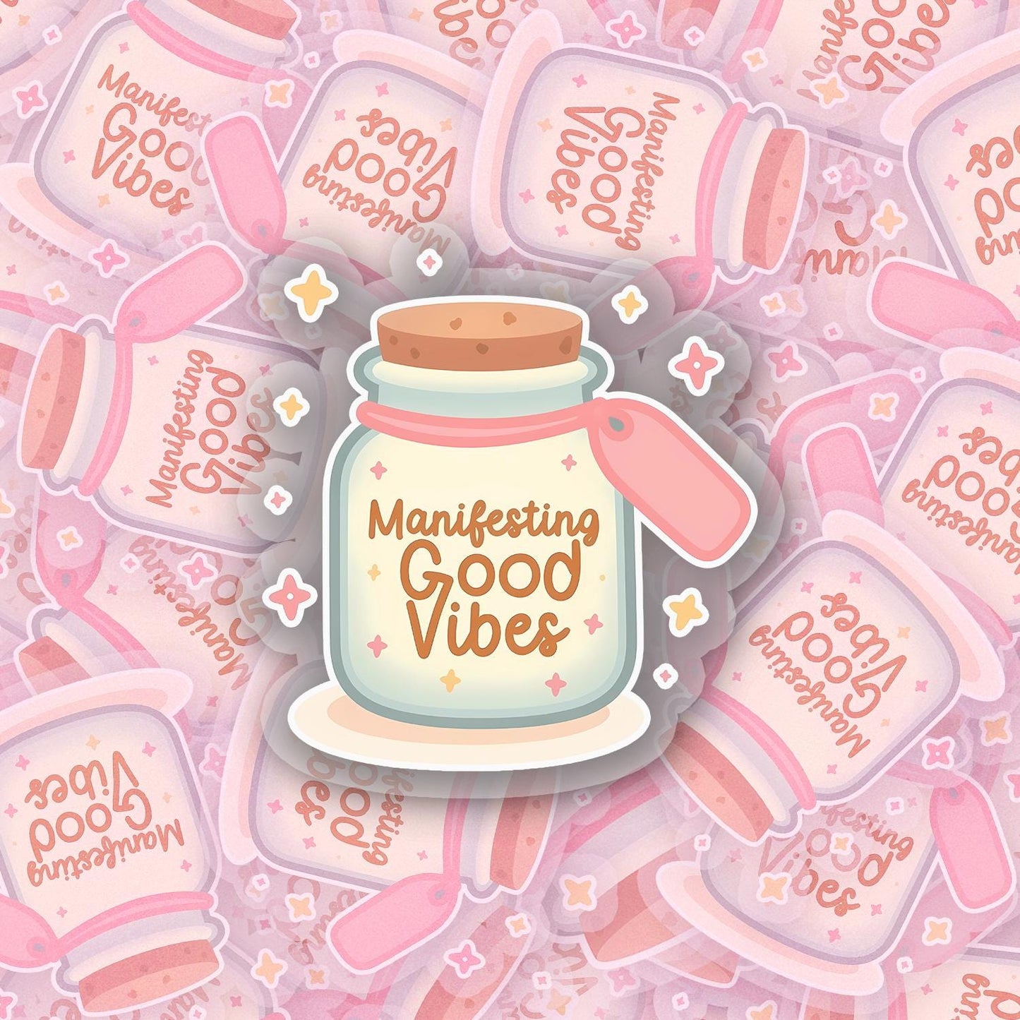 Manifesting Good Vibes 2.5'' Vinyl Sticker – (Glitter/Holographic or Glossy)