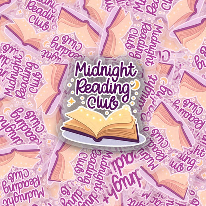 Midnight Reading Club 2.5'' Vinyl Sticker –  (Glitter/Holographic or Glossy)
