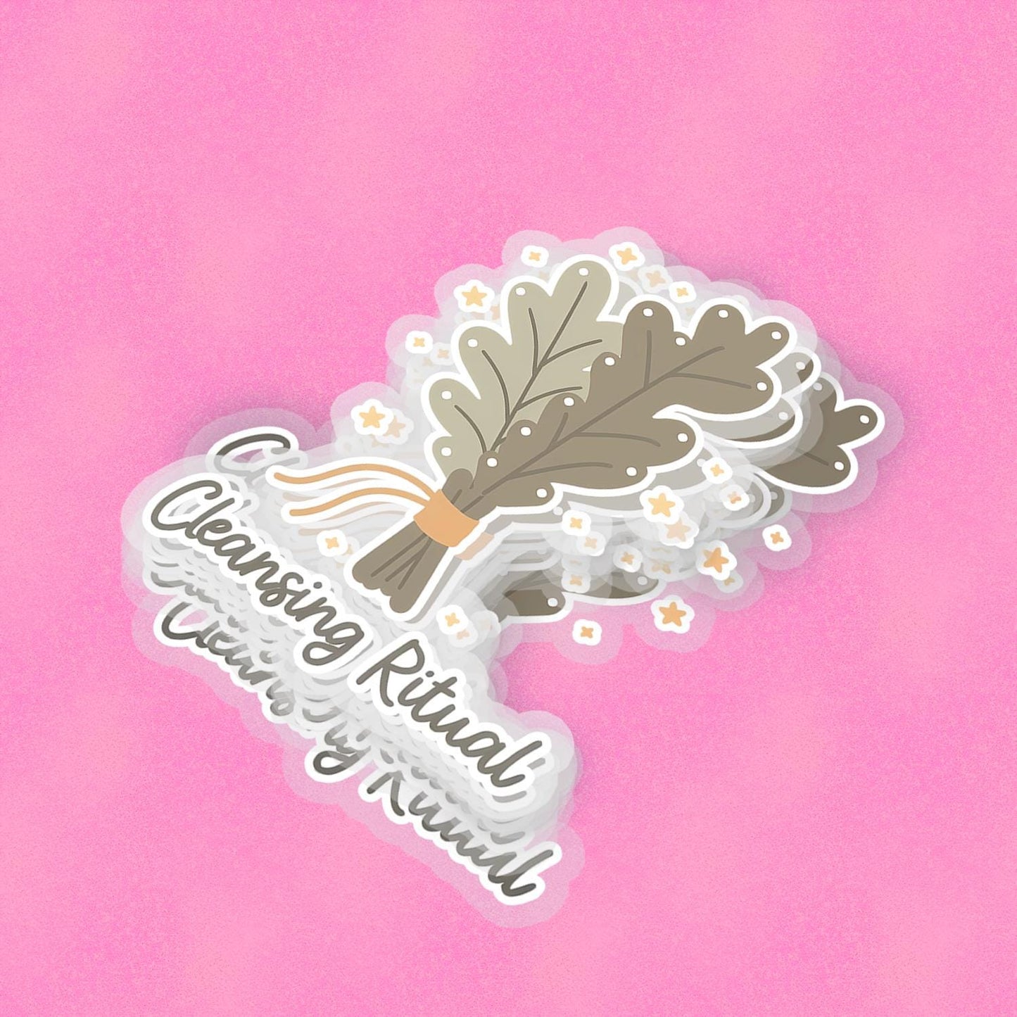 Cleansing Ritual 2.5'' Vinyl Sticker –  (Glitter/Holographic or Glossy)