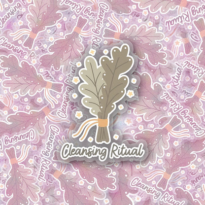 Cleansing Ritual 2.5'' Vinyl Sticker –  (Glitter/Holographic or Glossy)