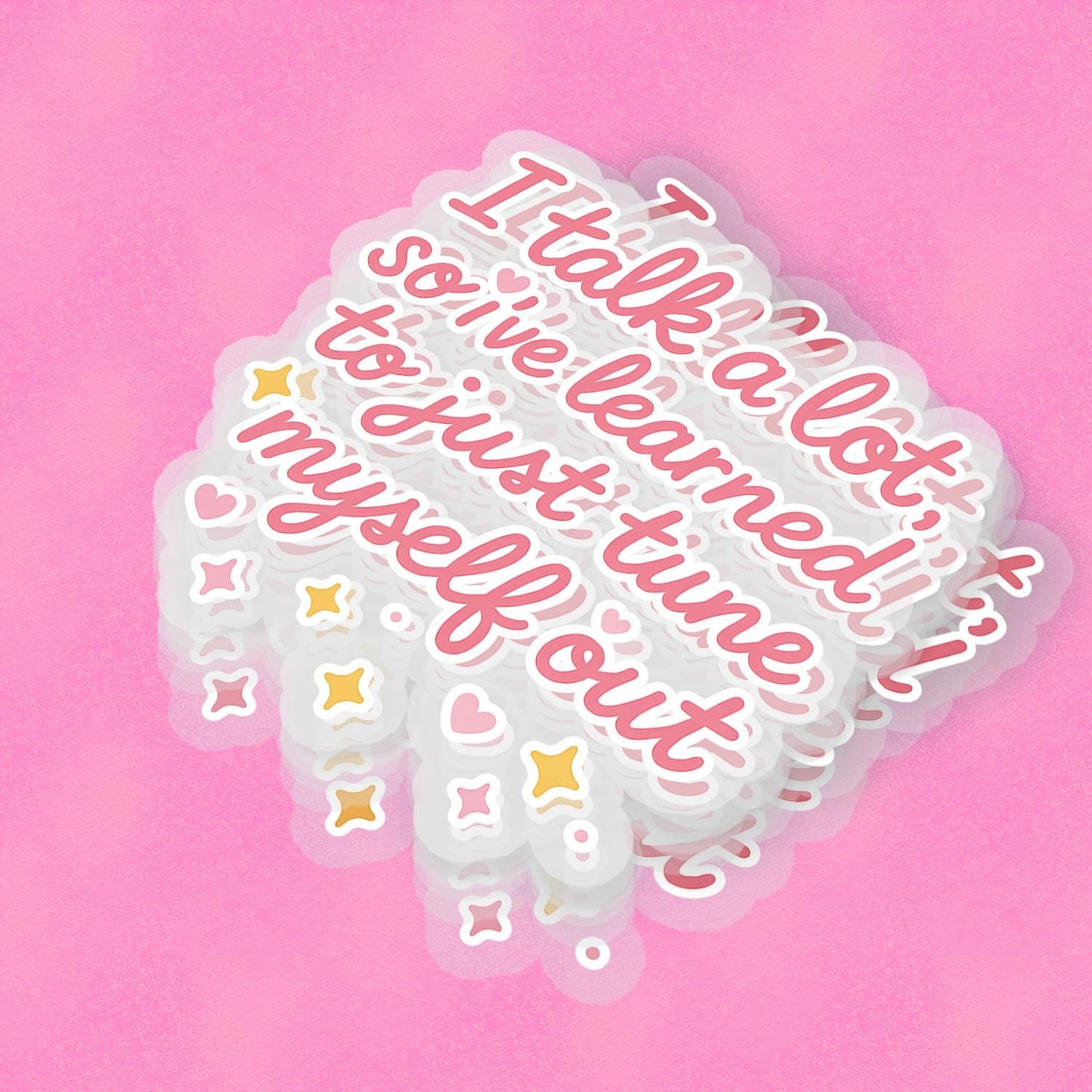 Tune Myself Out 2.5'' Vinyl Sticker –  (Glitter/Holographic or Glossy)