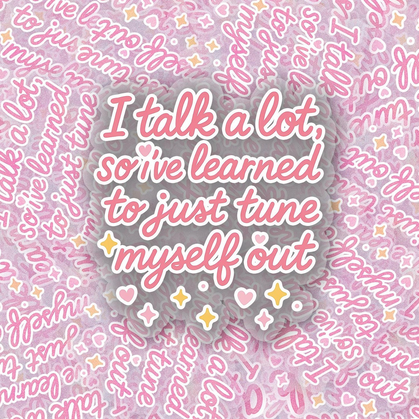 Tune Myself Out 2.5'' Vinyl Sticker – (Glitter/Holographic or Glossy)
