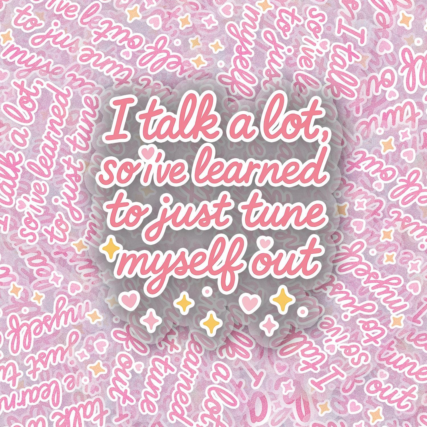 Tune Myself Out 2.5'' Vinyl Sticker – (Glitter/Holographic or Glossy)