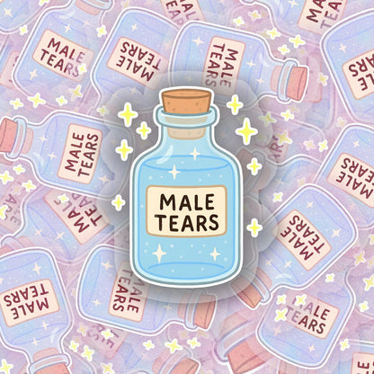 Male Tears 2.5'' Vinyl Sticker –  (Glitter/Holographic or Glossy)
