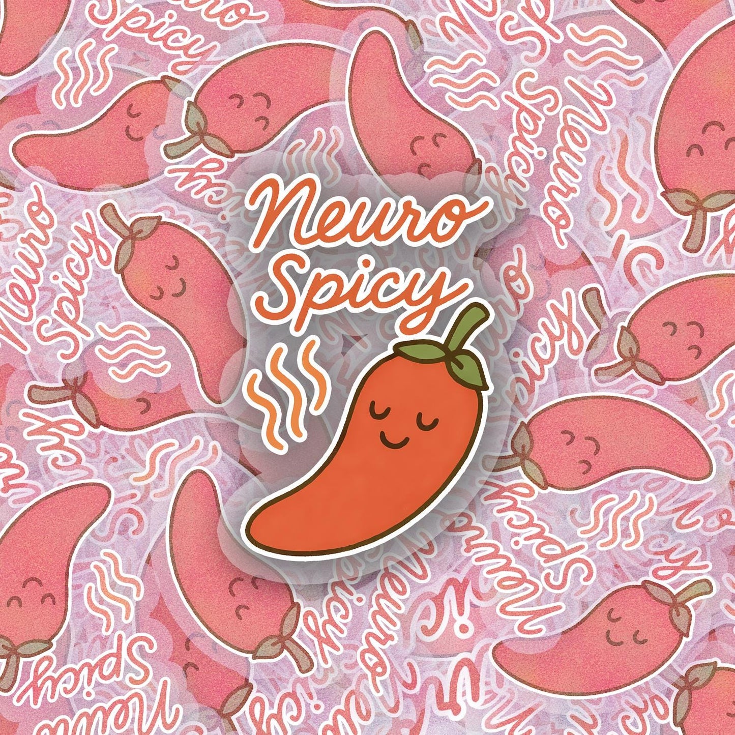 NeuroSpicy 2.5'' Vinyl Sticker –  (Glitter/Holographic or Glossy)