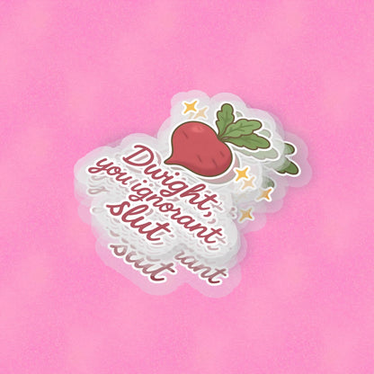 Ignorant Sl*t 2.5'' Vinyl Sticker –  (Glitter/Holographic or Glossy)