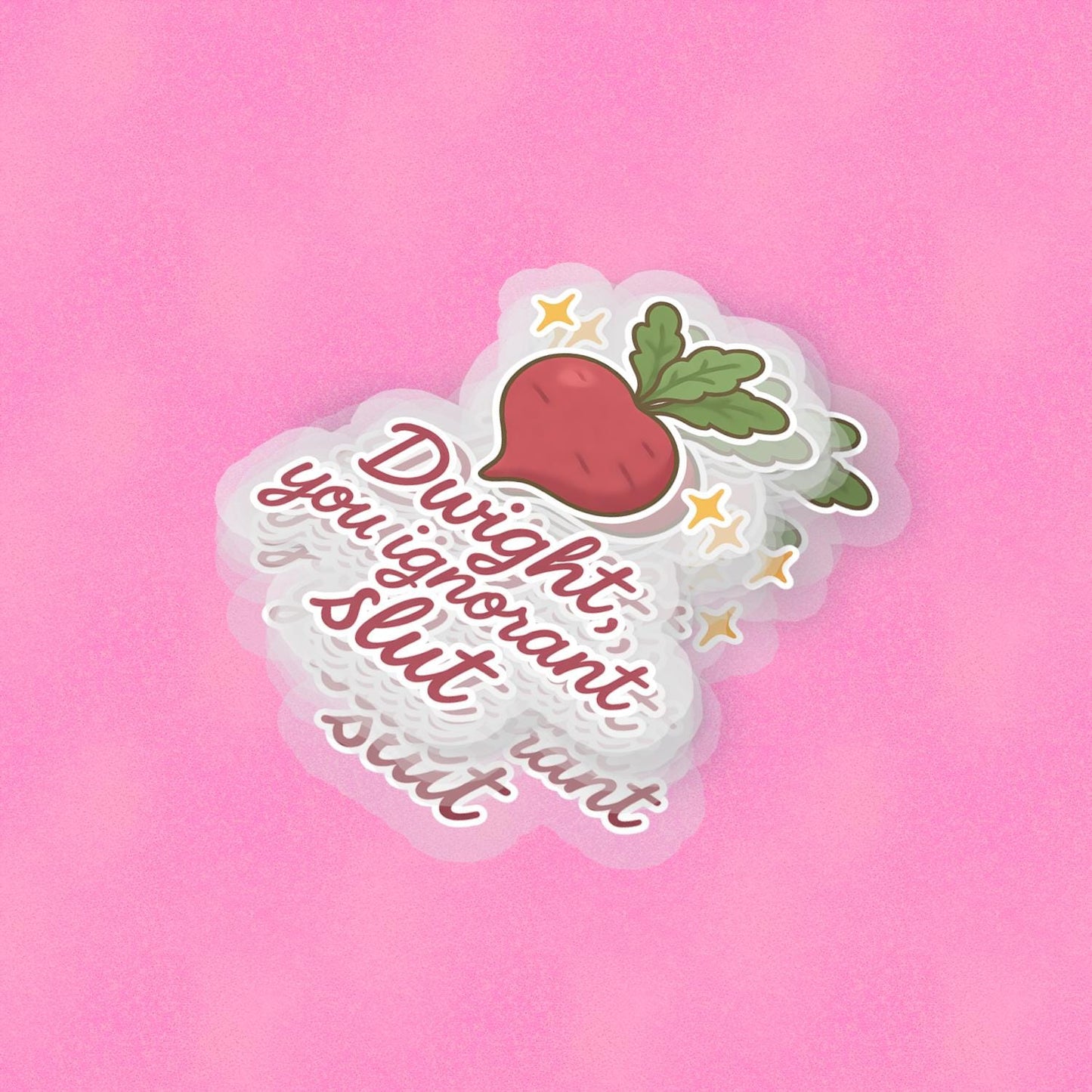 Ignorant Sl*t 2.5'' Vinyl Sticker – (Glitter/Holographic or Glossy)