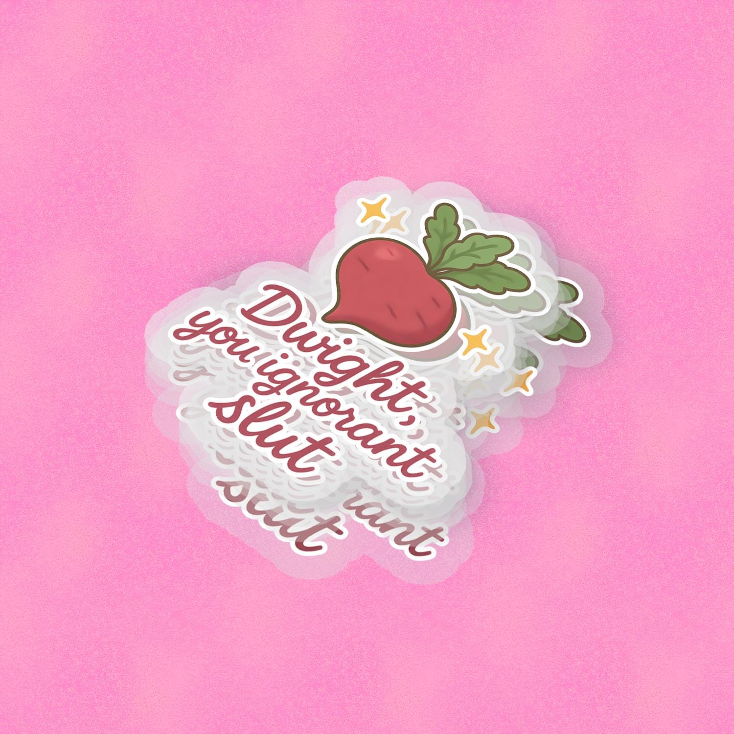 Ignorant Sl*t 2.5'' Vinyl Sticker – (Glitter/Holographic or Glossy)