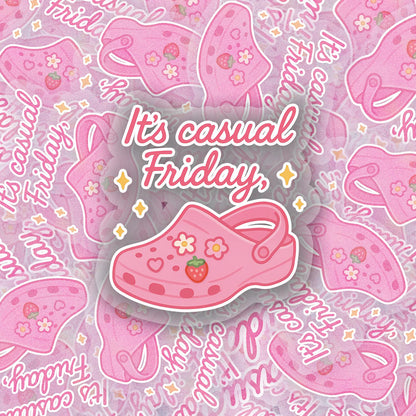 Casual Friday 2.5'' Vinyl Sticker –  (Glitter/Holographic or Glossy)