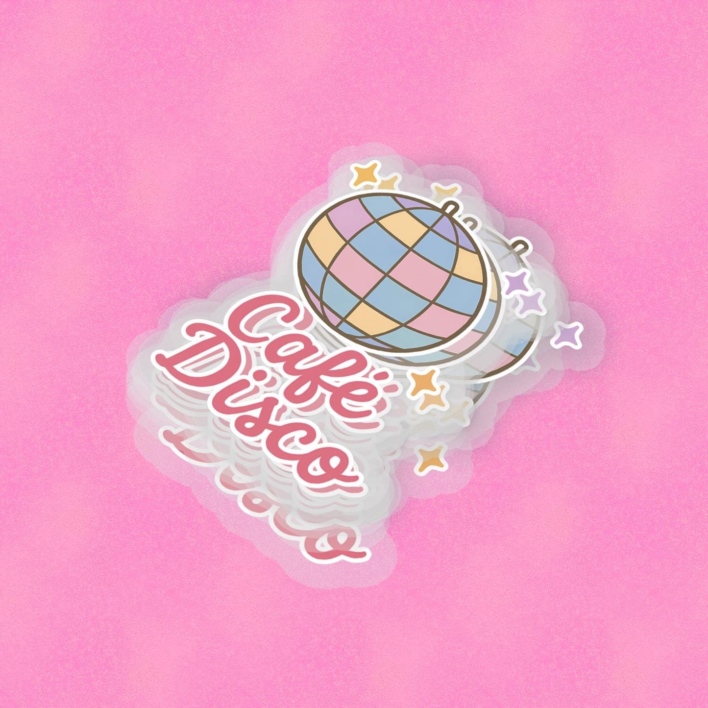 Cafe Disco 2.5'' Vinyl Sticker –  (Glitter/Holographic or Glossy)