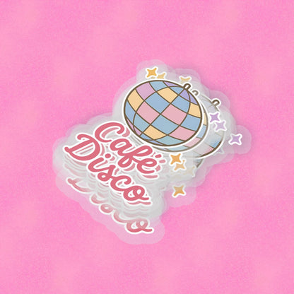 Cafe Disco 2.5'' Vinyl Sticker –  (Glitter/Holographic or Glossy)