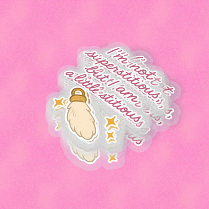 Superstitious 2.5'' Vinyl Sticker –  (Glitter/Holographic or Glossy)