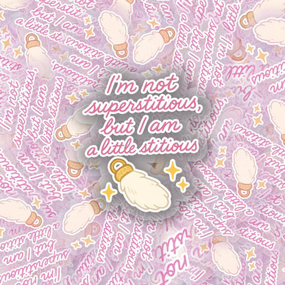 Superstitious 2.5'' Vinyl Sticker –  (Glitter/Holographic or Glossy)