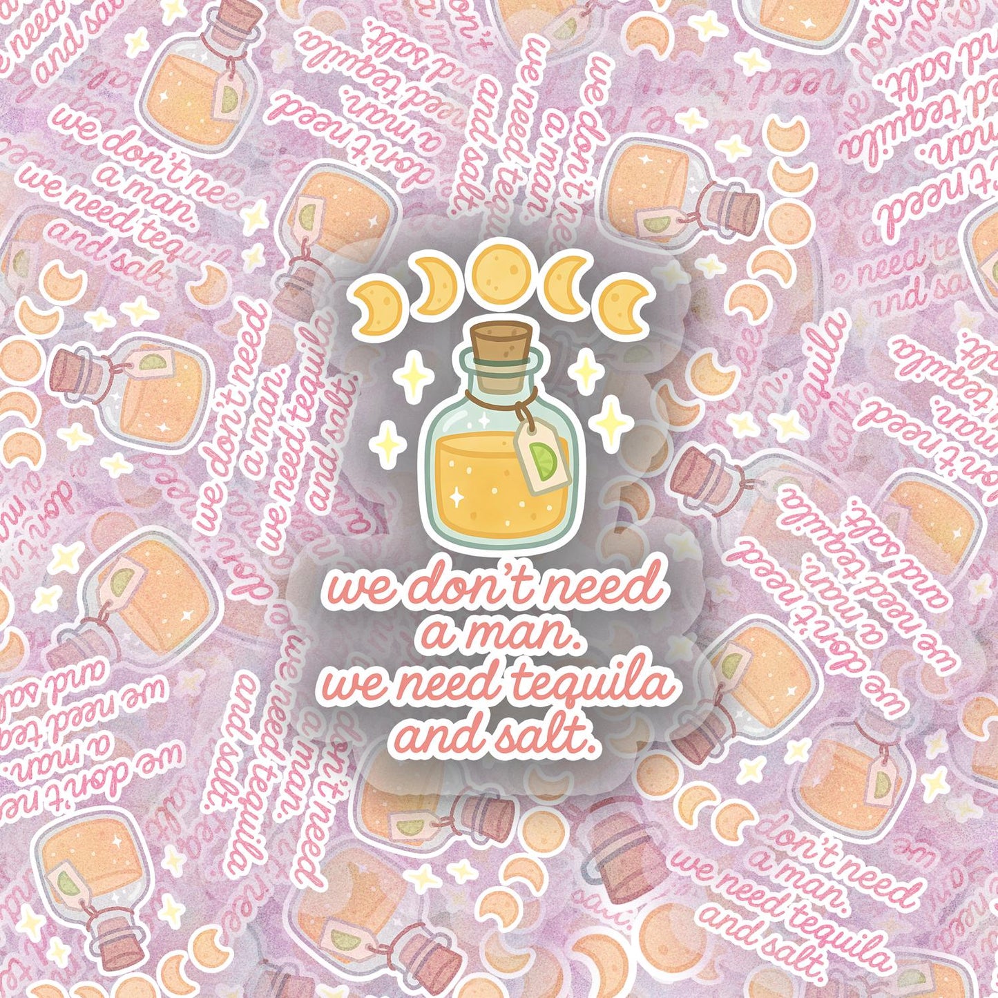 Salt and Tequila  2.5'' Vinyl Sticker –  (Glitter/Holographic or Glossy)