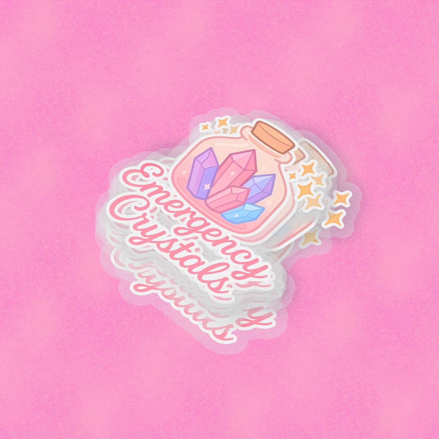Emergency Crystals 2.5'' Vinyl Sticker –  (Glitter/Holographic or Glossy)