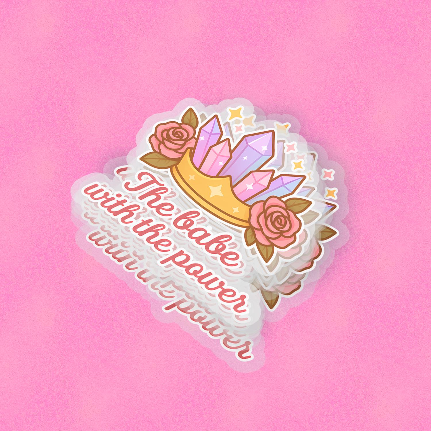Babe With the Power 2.5'' Vinyl Sticker – (Glitter/Holographic or Glossy)