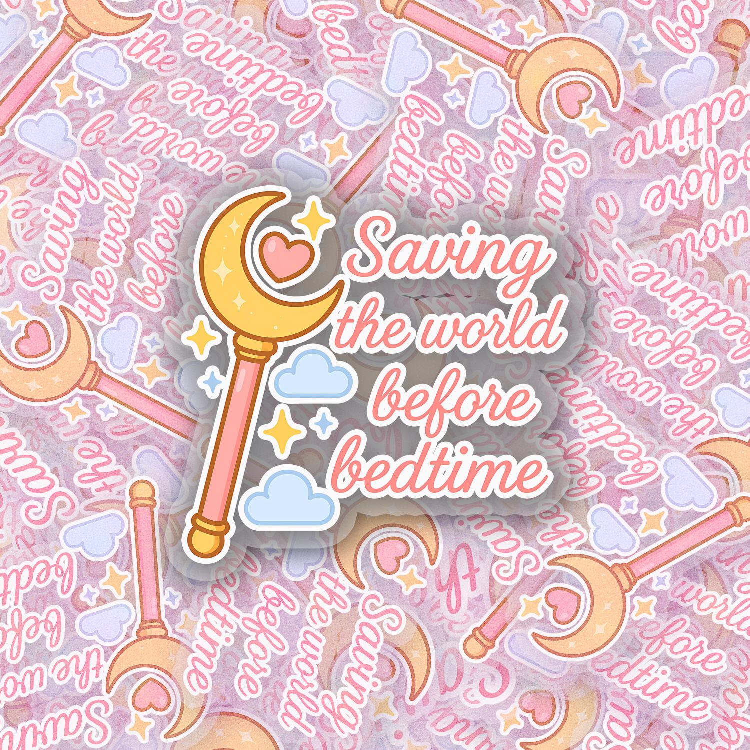 Before Bedtime V2 2.5'' Vinyl Sticker – (Glitter/Holographic or Glossy)