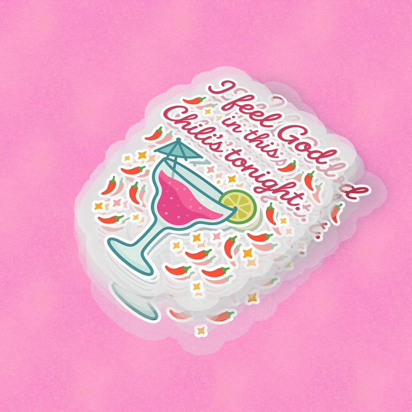 Chili's 2.5'' Vinyl Sticker –  (Glitter/Holographic or Glossy)