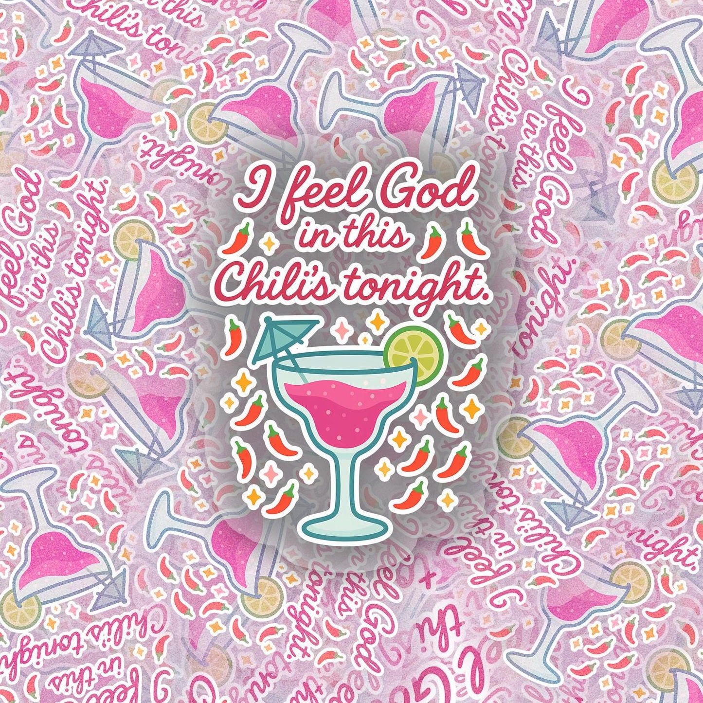 Chili's 2.5'' Vinyl Sticker –  (Glitter/Holographic or Glossy)