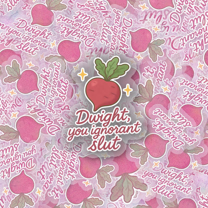Ignorant Sl*t 2.5'' Vinyl Sticker –  (Glitter/Holographic or Glossy)
