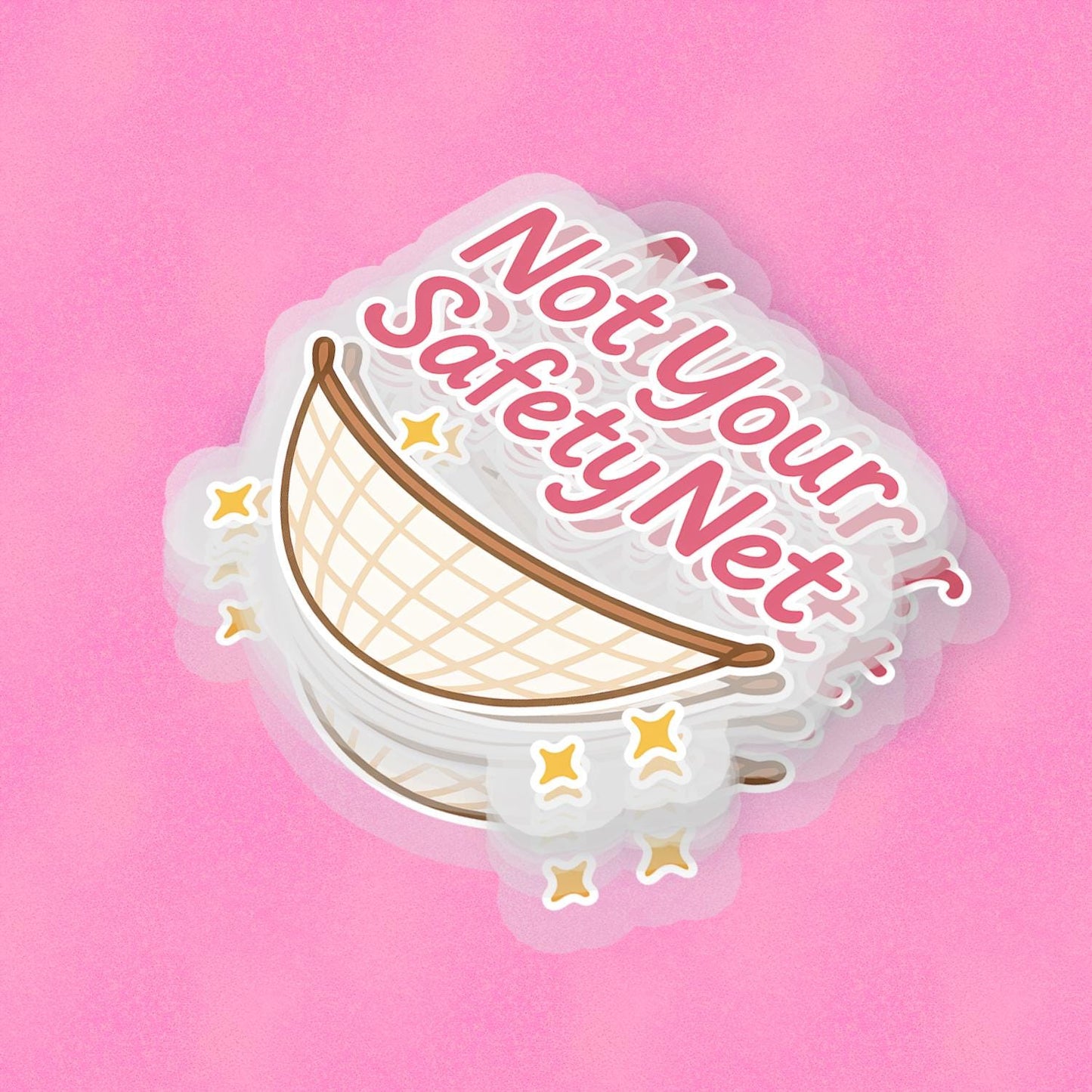 Safety Net 2.5'' Vinyl Sticker – (Glitter/Holographic or Glossy)