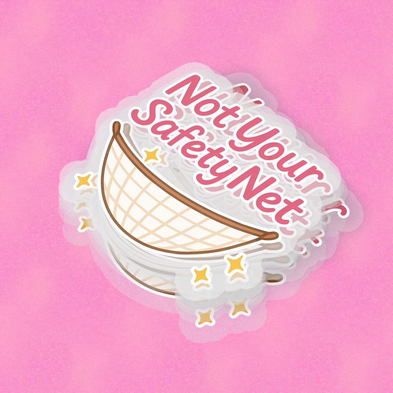 Safety Net 2.5'' Vinyl Sticker – (Glitter/Holographic or Glossy)
