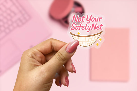Safety Net 2.5'' Vinyl Sticker –  (Glitter/Holographic or Glossy)