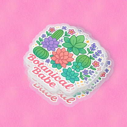 Botanical Babe 2.5'' Vinyl Sticker –  (Glitter/Holographic or Glossy)