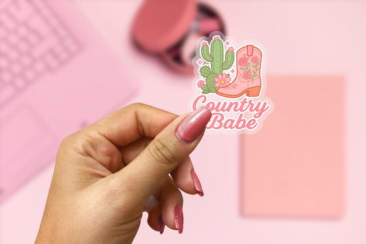 Country Babe 2.5'' Vinyl Sticker –  (Glitter/Holographic or Glossy)