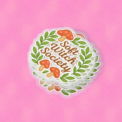 Soft Witch Society 2.5'' Vinyl Sticker –  (Glitter/Holographic or Glossy)