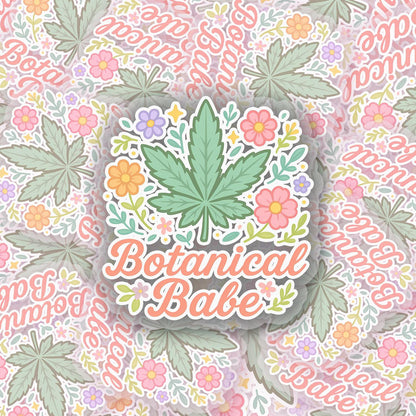 Botanical Babe V2 2.5'' Vinyl Sticker –  (Glitter/Holographic or Glossy)