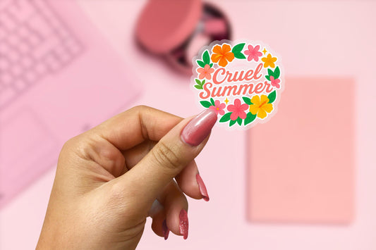 Cruel Summer 2.5'' Vinyl Sticker –  (Glitter/Holographic or Glossy)