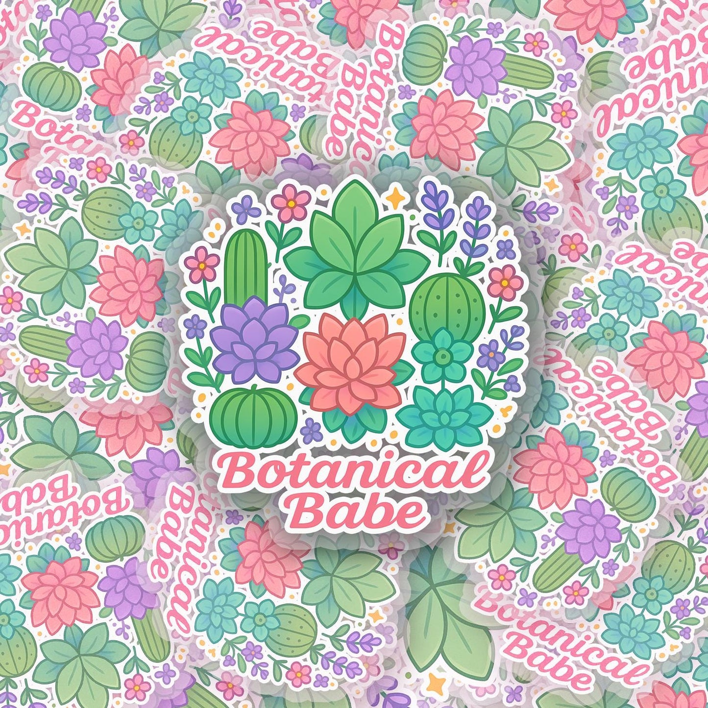 Botanical Babe 2.5'' Vinyl Sticker –  (Glitter/Holographic or Glossy)