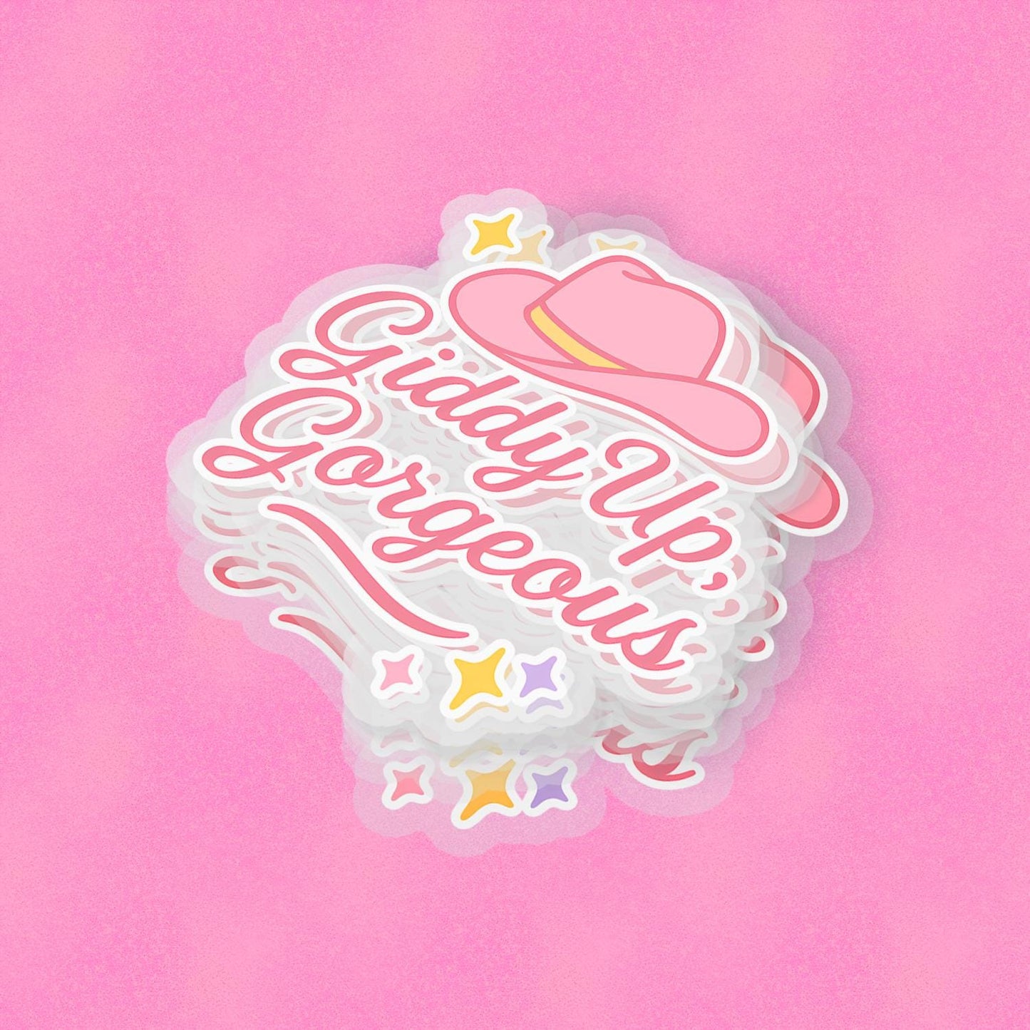 Giddy Up! 2.5'' Vinyl Sticker –  (Glitter/Holographic or Glossy)