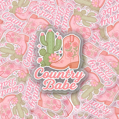 Country Babe 2.5'' Vinyl Sticker – (Glitter/Holographic or Glossy)