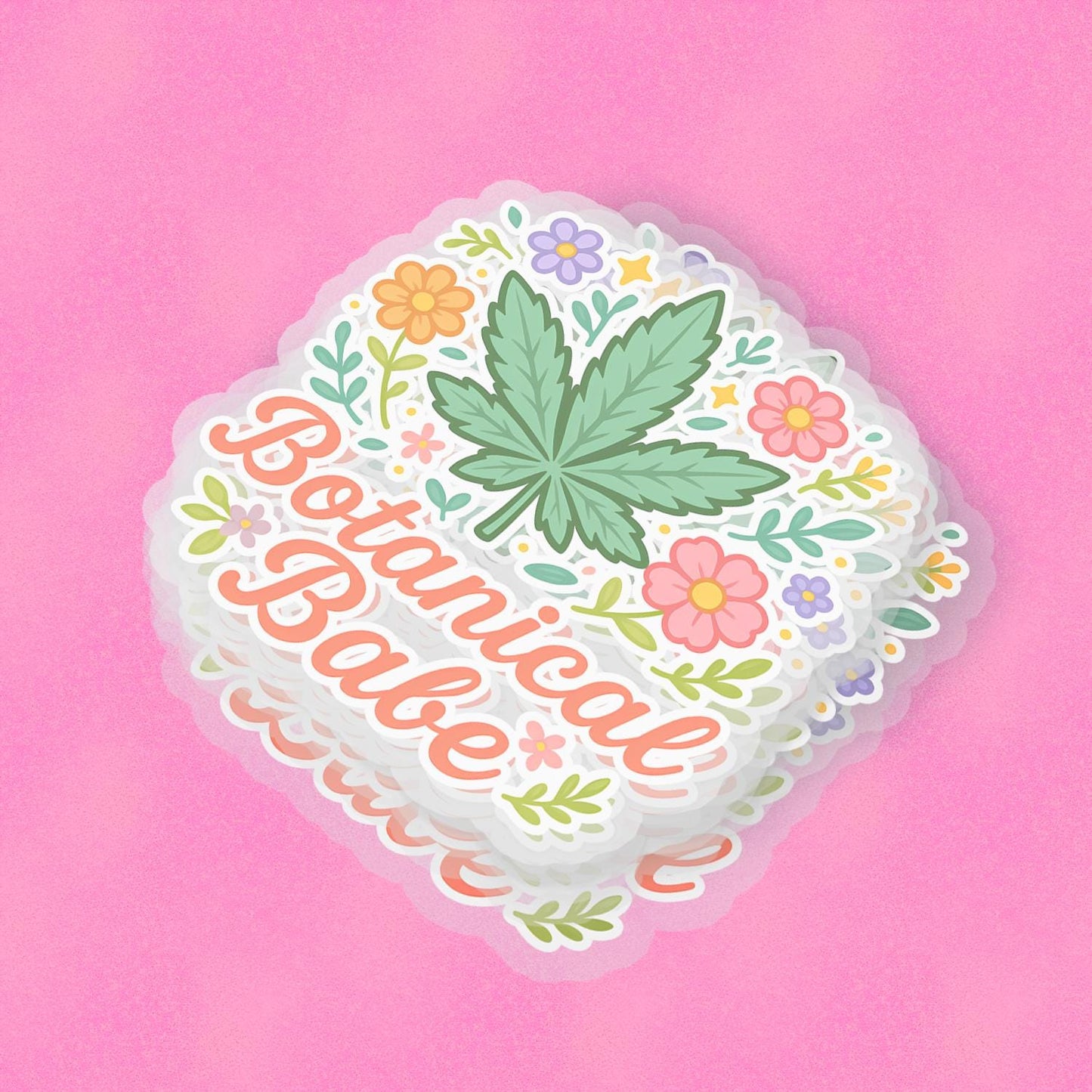 Botanical Babe V2 2.5'' Vinyl Sticker – (Glitter/Holographic or Glossy)