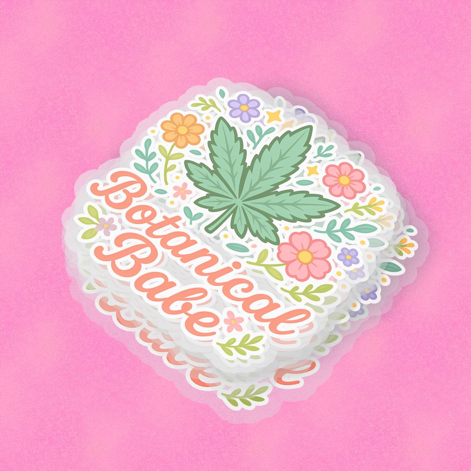 Botanical Babe V2 2.5'' Vinyl Sticker – (Glitter/Holographic or Glossy)