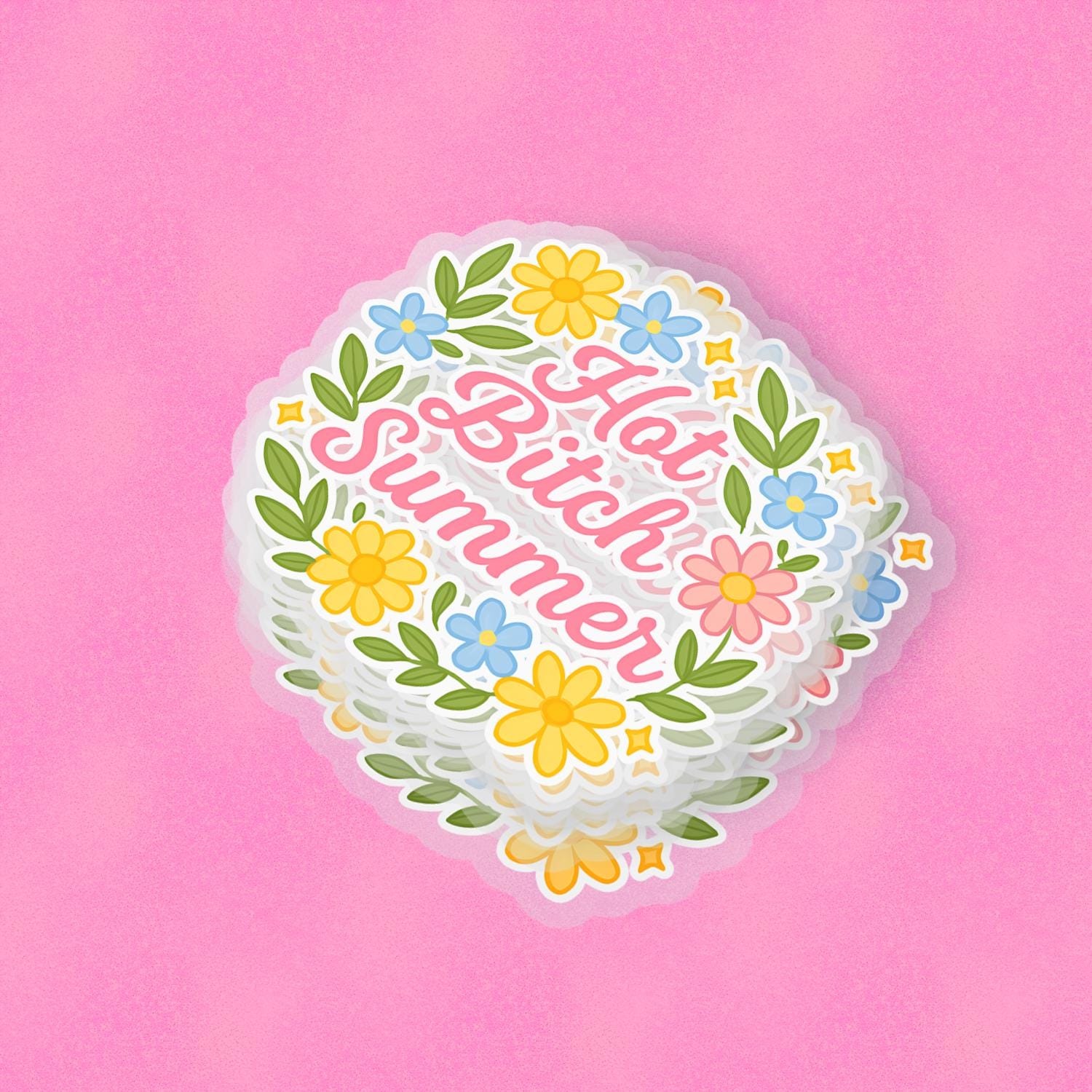 Hot B*tch Summer 2.5'' Vinyl Sticker – (Glitter/Holographic or Glossy)