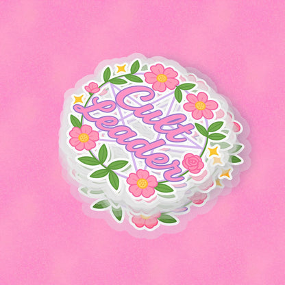 Cult Leader 2.5'' Vinyl Sticker – (Glitter/Holographic or Glossy)