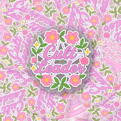 Cult Leader 2.5'' Vinyl Sticker –  (Glitter/Holographic or Glossy)
