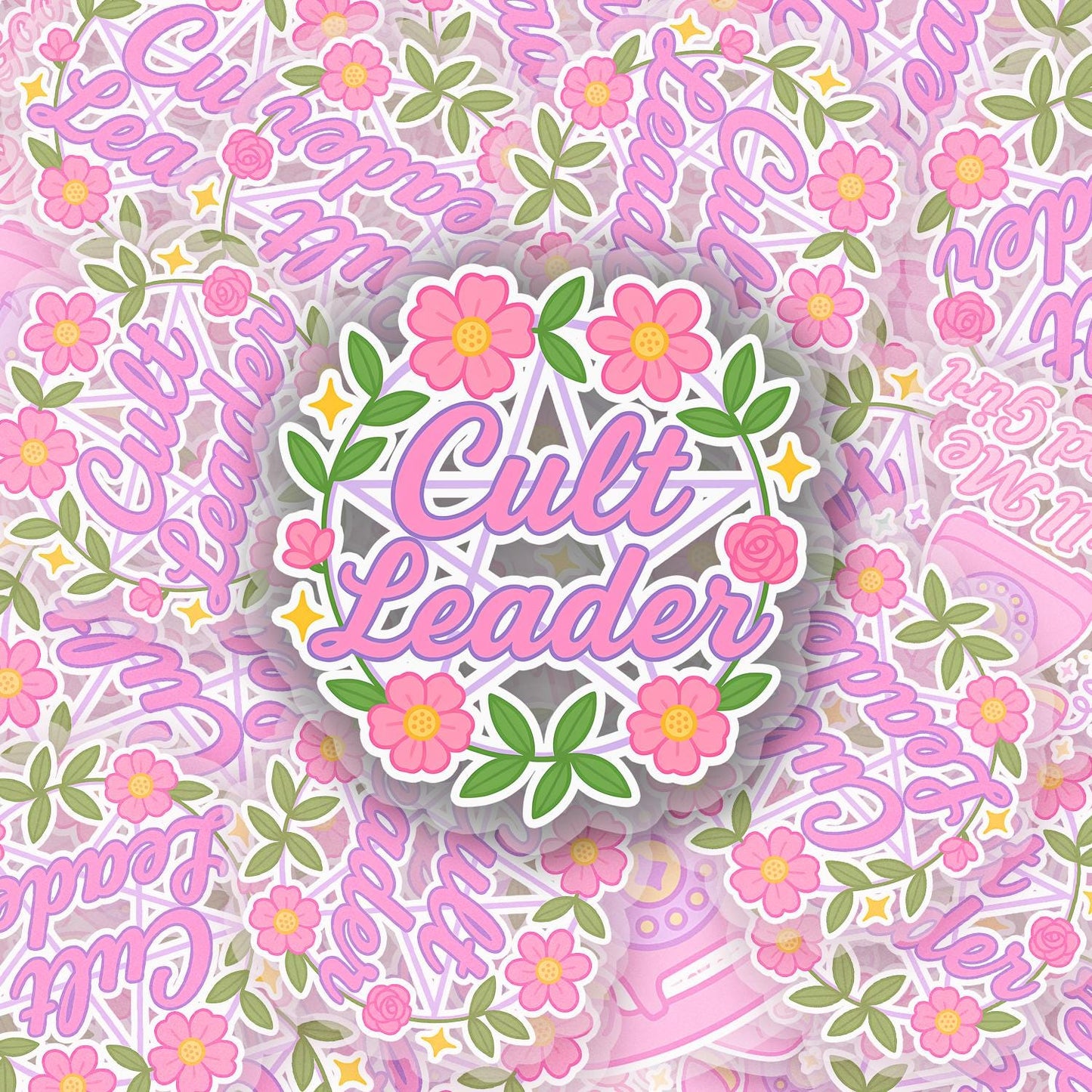 Cult Leader 2.5'' Vinyl Sticker – (Glitter/Holographic or Glossy)