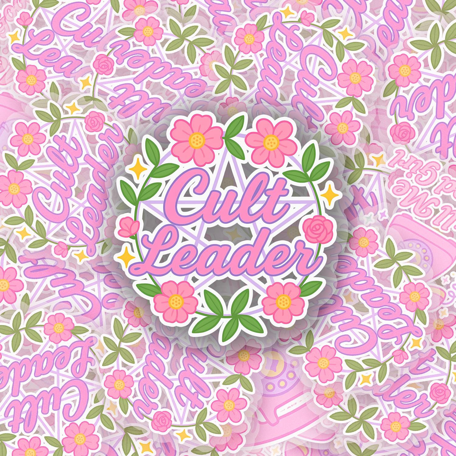 Cult Leader 2.5'' Vinyl Sticker – (Glitter/Holographic or Glossy)